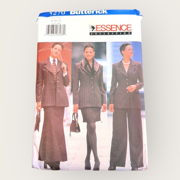 Vintage 1990s Butterick Sewing Pattern 5270 Misses Jacket Skirt Pants Size 8-12 - Picture 1 of 2